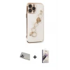 ieg™ iPhone 13 Pro Max Kılıf Nova Işık Prime - Siyah Bilvis 3D Mat Cam Ekran Koruyucu + Rainbow Kamera Lens Koruma Cam - MR