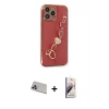 ieg™ iPhone 13 Pro Max Kılıf Nova Işık Prime - Siyah Bilvis 3D Mat Cam Ekran Koruyucu + Rainbow Kamera Lens Koruma Cam - MR