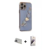 ieg™ iPhone 13 Pro Max Kılıf Nova Işık Prime - Siyah Bilvis 3D Mat Cam Ekran Koruyucu + Rainbow Kamera Lens Koruma Cam - MR
