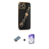 ieg™ iPhone 13 Pro Max Kılıf Nova Işık Prime - Siyah Bilvis 5in1 3D Magic Cam Ekran Koruyucu + Metal Kamera Lens Koruma Cam - MR