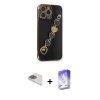 ieg™ iPhone 13 Pro Max Kılıf Nova Işık Prime - Siyah Bilvis 5in1 3D Magic Cam Ekran Koruyucu + Pers Alüminyum Kamera Lens - GD