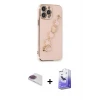 ieg™ iPhone 13 Pro Max Kılıf Nova Işık Prime - Siyah Bilvis 5in1 5D Magic Hayalet Cam Ekran Koruyucu + Pers Alüminyum Kamera Lens - GI