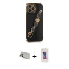 ieg™ iPhone 13 Pro Max Kılıf Nova Işık Prime - Siyah Joko 5D Cam + Rainbow Kamera Lens Koruma Cam - BZ