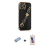 ieg™ iPhone 13 Pro Max Kılıf Nova Işık Prime - Siyah Joko 5D Cam + Shine Kamera Lens Koruma Cam - MI