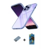 ieg™ iPhone 13 Pro Max Kılıf Nova Işık Serisi - Siyah 18D Cam Ekran Koruyucu + Shine Kamera Lens Koruma Cam - GI