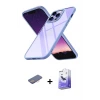 ieg™ iPhone 13 Pro Max Kılıf Nova Işık Serisi - Siyah Bilvis 5in1 5D Magic Hayalet Cam Ekran Koruyucu + Renkli Kamera Lens Koruma Cam - PE