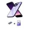 ieg™ iPhone 13 Pro Max Kılıf Nova Işık Serisi - Siyah Bilvis 5in1 5D Magic Hayalet Cam Ekran Koruyucu + Renkli Kamera Lens Koruma Cam - PE