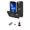 ieg™ iPhone 13 Pro Max Kılıf Odak Form Prime - Şeffaf Maxco Cam Ekran Koruyucu + Shine Kamera Lens Koruma Cam - GI