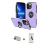 ieg™ iPhone 13 Pro Max Kılıf Odak Form Prime - Şeffaf Pasifik Cam Ekran Koruyucu + Rainbow Kamera Lens Koruma Cam - BZ