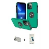 ieg™ iPhone 13 Pro Max Kılıf Odak Form Prime - Şeffaf Pasifik Cam Ekran Koruyucu + Rainbow Kamera Lens Koruma Cam - BZ