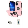 ieg™ iPhone 13 Pro Max Kılıf Odak Form Prime - Şeffaf Pasifik Cam Ekran Koruyucu + Rainbow Kamera Lens Koruma Cam - BZ