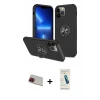 ieg™ iPhone 13 Pro Max Kılıf Odak Form Prime - Şeffaf Pasifik Cam Ekran Koruyucu + Rainbow Kamera Lens Koruma Cam - KI