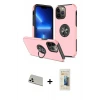 ieg™ iPhone 13 Pro Max Kılıf Odak Form Prime - Siyah 6D Mat Seramik Hayalet Nano Ekran Koruyucu + Rainbow Kamera Lens Koruma Cam - BZ