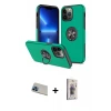 ieg™ iPhone 13 Pro Max Kılıf Odak Form Prime - Siyah Bilvis 3D Cam Ekran Koruyucu + Rainbow Kamera Lens Koruma Cam - MI