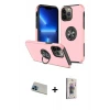 ieg™ iPhone 13 Pro Max Kılıf Odak Form Prime - Siyah Bilvis 3D Cam Ekran Koruyucu + Rainbow Kamera Lens Koruma Cam - MI
