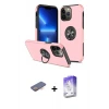 ieg™ iPhone 13 Pro Max Kılıf Odak Form Prime - Siyah Bilvis 5in1 3D Magic Cam Ekran Koruyucu + Renkli Kamera Lens Koruma Cam - TU