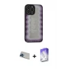 ieg™ iPhone 13 Pro Max Kılıf Odak Klasik Serisi - Siyah Bilvis 5in1 3D Magic Cam Ekran Koruyucu + Rainbow Kamera Lens Koruma Cam - MI