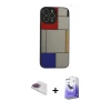 ieg™ iPhone 13 Pro Max Kılıf Odak Klasik Serisi - Siyah Bilvis 5in1 5D Magic Hayalet Cam Ekran Koruyucu + Pers Alüminyum Kamera Lens - GI