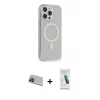ieg™ iPhone 13 Pro Max Kılıf Pusula Çizgi Koleksiyonu - Şeffaf Pasifik Cam Ekran Koruyucu + Rainbow Kamera Lens Koruma Cam - MI