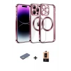ieg™ iPhone 13 Pro Max Kılıf Pusula Form - Şeffaf Maxco Cam Ekran Koruyucu + Renkli Kamera Lens Koruma Cam - YL