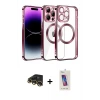 ieg™ iPhone 13 Pro Max Kılıf Pusula Form - Siyah Joko 5D Cam + Raze Metal Kamera Lens - GD