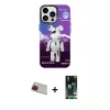 ieg™ iPhone 13 Pro Max Kılıf Siluet Çizgi Koleksiyonu - Şeffaf 360 Full Body Arka Koruyucu + Rainbow Kamera Lens Koruma Cam - KI