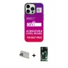 ieg™ iPhone 13 Pro Max Kılıf Siluet Çizgi Koleksiyonu - Şeffaf 360 Full Body Arka Koruyucu + Rainbow Kamera Lens Koruma Cam - MR