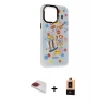 ieg™ iPhone 13 Pro Max Kılıf Siluet Çizgi Koleksiyonu - Şeffaf Maxco Cam Ekran Koruyucu + Pers Alüminyum Kamera Lens - KI