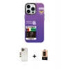 ieg™ iPhone 13 Pro Max Kılıf Siluet Çizgi Koleksiyonu - Şeffaf Maxco Cam Ekran Koruyucu + Shine Kamera Lens - GD