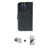ieg™ iPhone 13 Pro Max Kılıf Siluet Işık Serisi - Siyah Bilvis 3D Mat Cam Ekran Koruyucu + Rainbow Kamera Lens Koruma Cam - MI