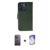 ieg™ iPhone 13 Pro Max Kılıf Siluet Işık Serisi - Siyah Bilvis 5in1 3D Magic Cam Ekran Koruyucu + Neon Fosforlu Kamera Lens - BZ