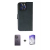 ieg™ iPhone 13 Pro Max Kılıf Siluet Işık Serisi - Siyah Bilvis 5in1 3D Magic Cam Ekran Koruyucu + Neon Fosforlu Kamera Lens - BZ