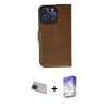 ieg™ iPhone 13 Pro Max Kılıf Siluet Işık Serisi - Siyah Bilvis 5in1 3D Magic Cam Ekran Koruyucu + Rainbow Kamera Lens Koruma Cam - KI