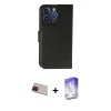 ieg™ iPhone 13 Pro Max Kılıf Siluet Işık Serisi - Siyah Bilvis 5in1 3D Magic Cam Ekran Koruyucu + Rainbow Kamera Lens Koruma Cam - KI