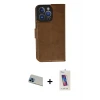 ieg™ iPhone 13 Pro Max Kılıf Siluet Işık Serisi - Siyah Joko 5D Cam + Rainbow Kamera Lens Koruma Cam - MI