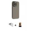 ieg™ iPhone 13 Pro Max Kılıf Siluet Minimal Özel Seri - Şeffaf Maxco Cam Ekran Koruyucu + Pers Alüminyum Kamera Lens - SABE