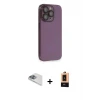 ieg™ iPhone 13 Pro Max Kılıf Siluet Minimal Özel Seri - Şeffaf Maxco Cam Ekran Koruyucu + Pers Alüminyum Kamera Lens - SABE