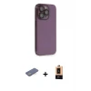 ieg™ iPhone 13 Pro Max Kılıf Siluet Minimal Özel Seri - Şeffaf Maxco Cam Ekran Koruyucu + Renkli Kamera Lens Koruma Cam - MI