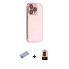 ieg™ iPhone 13 Pro Max Kılıf Siluet Minimal Özel Seri - Şeffaf Maxco Cam Ekran Koruyucu + Shine Kamera Lens Koruma Cam - MI