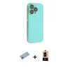 ieg™ iPhone 13 Pro Max Kılıf Siluet Minimal Özel Seri - Şeffaf Maxco Cam Ekran Koruyucu + Shine Kamera Lens Koruma Cam - MI