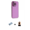 ieg™ iPhone 13 Pro Max Kılıf Siluet Minimal Özel Seri - Şeffaf Maxco Cam Ekran Koruyucu + Shine Kamera Lens Koruma Cam - MI