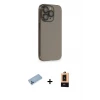 ieg™ iPhone 13 Pro Max Kılıf Siluet Minimal Özel Seri - Şeffaf Maxco Cam Ekran Koruyucu + Shine Kamera Lens Koruma Cam - MI