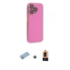 ieg™ iPhone 13 Pro Max Kılıf Siluet Minimal Özel Seri - Şeffaf Maxco Cam Ekran Koruyucu + Shine Kamera Lens Koruma Cam - MI