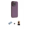 ieg™ iPhone 13 Pro Max Kılıf Siluet Minimal Özel Seri - Şeffaf Maxco Cam Ekran Koruyucu + Shine Kamera Lens Koruma Cam - MI