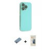ieg™ iPhone 13 Pro Max Kılıf Siluet Minimal Özel Seri - Siyah 6D Mat Seramik Hayalet Nano Ekran Koruyucu + Shine Kamera Lens Koruma Cam - GI