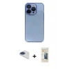 ieg™ iPhone 13 Pro Max Kılıf Siluet Minimal Özel Seri - Siyah 6D Mat Seramik Hayalet Nano Ekran Koruyucu + Pers Alüminyum Kamera Lens - LT