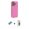 ieg™ iPhone 13 Pro Max Kılıf Siluet Minimal Özel Seri - Siyah 6D Mat Seramik Hayalet Nano Ekran Koruyucu + Shine Kamera Lens Koruma Cam - GI