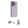 ieg™ iPhone 13 Pro Max Kılıf Siluet Minimal Özel Seri - Siyah 6D Mat Seramik Hayalet Nano Ekran Koruyucu + Renkli Kamera Lens Koruma Cam - TU