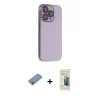 ieg™ iPhone 13 Pro Max Kılıf Siluet Minimal Özel Seri - Siyah 6D Mat Seramik Hayalet Nano Ekran Koruyucu + Shine Kamera Lens Koruma Cam - GI