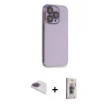 ieg™ iPhone 13 Pro Max Kılıf Siluet Minimal Özel Seri - Siyah Bilvis 3D Cam Ekran Koruyucu + Pers Alüminyum Kamera Lens - GI